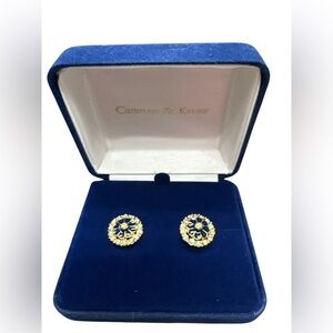 Cameron & Reese Gold and Black Stud Earrings